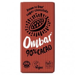 Ombar Raw Organic Chocolate - 90% Dark Chocolate  10 x 35g