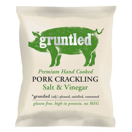 Gruntled Pork Crackling - Slt & Vinegar - 12x35g