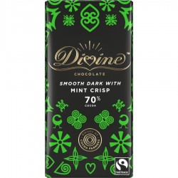 Divine Chocolate - 70% Dark Chocolate & Peppermint Crisp - 15 x 90g