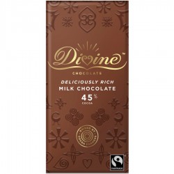 Divine Chocolate - 45% Milk Chocolate - 15 x 90g