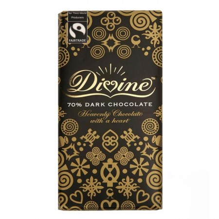 Divine Chocolate - 70% Dark Chocolate - 15 x 90g