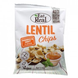 Eat Real Lentil Chips - Mango & Mint Lentil Chips - 12 x 45g