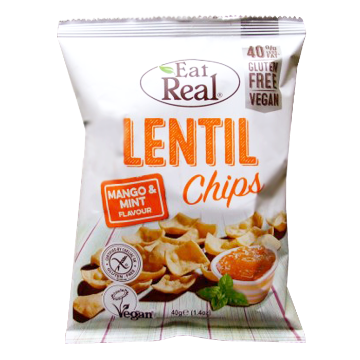 Eat Real Lentil Chips Mango & Mint Lentil Chips 10 x 113g