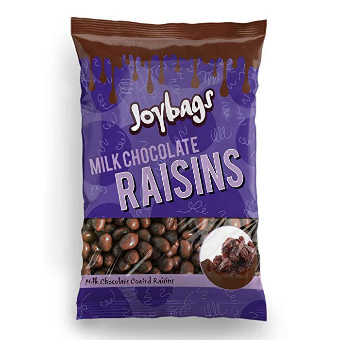 Joybags Milk Chocolate Raisins Bags 12 x 150g
