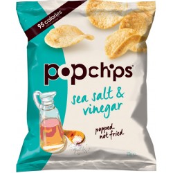 Popchips Sea Salt & Vinegar Popped Potato Chips 24 x 23g