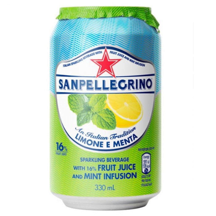 San Pellegrino Limone e Menta Lemon & Mint 12 x 330ml