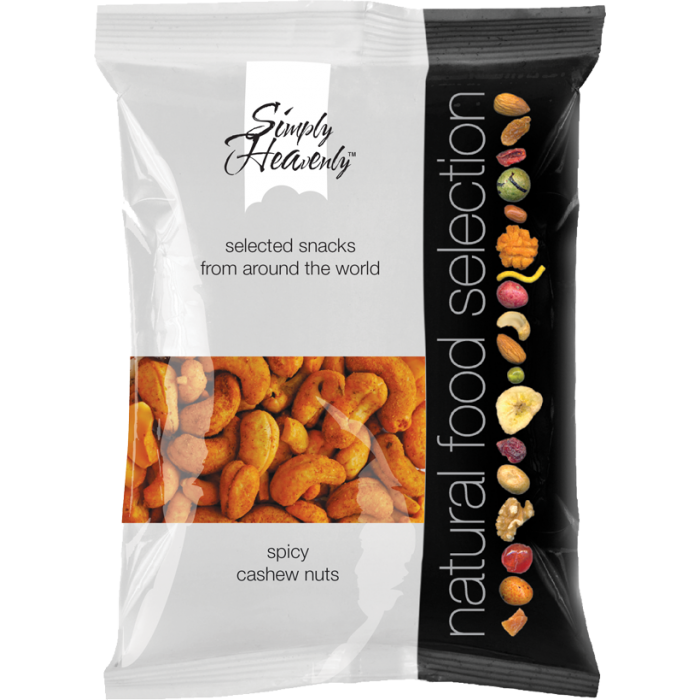 Simply Heavenly Nuts Spicy Cashews 12 x 50g