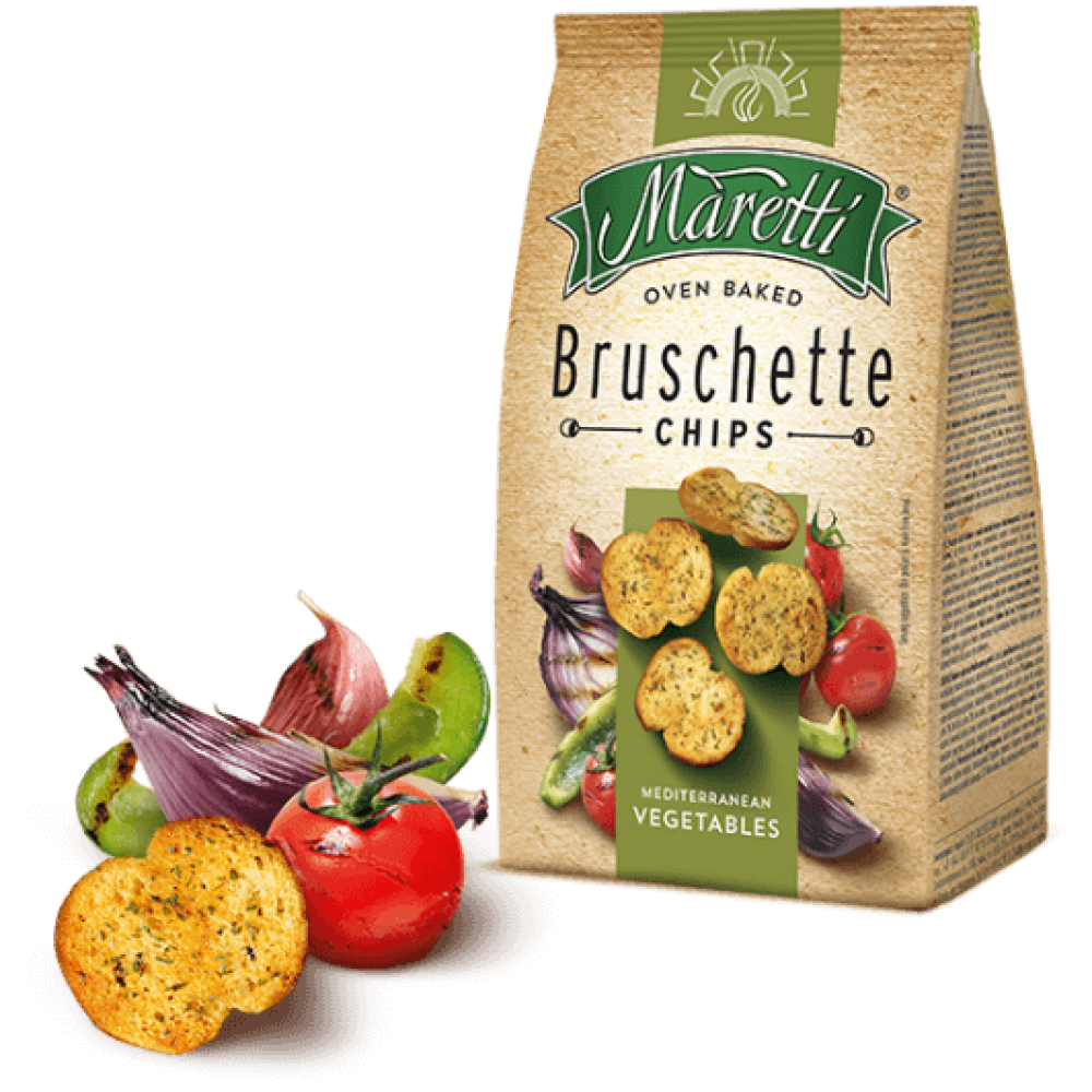 Maretti Bruschette Chips - Mediterranean Vegetables 21 x 70g