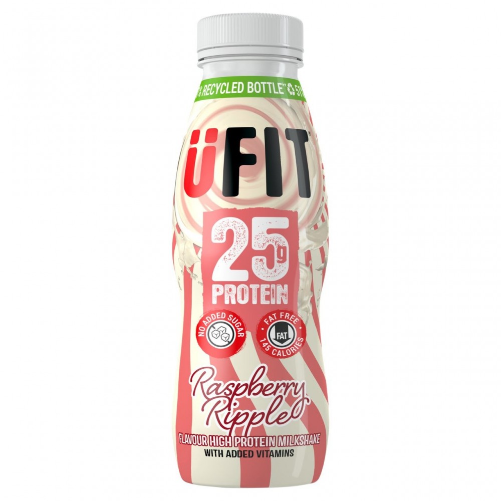 UFIT 25g Protein Shake - Raspberry Ripple 10x330ml