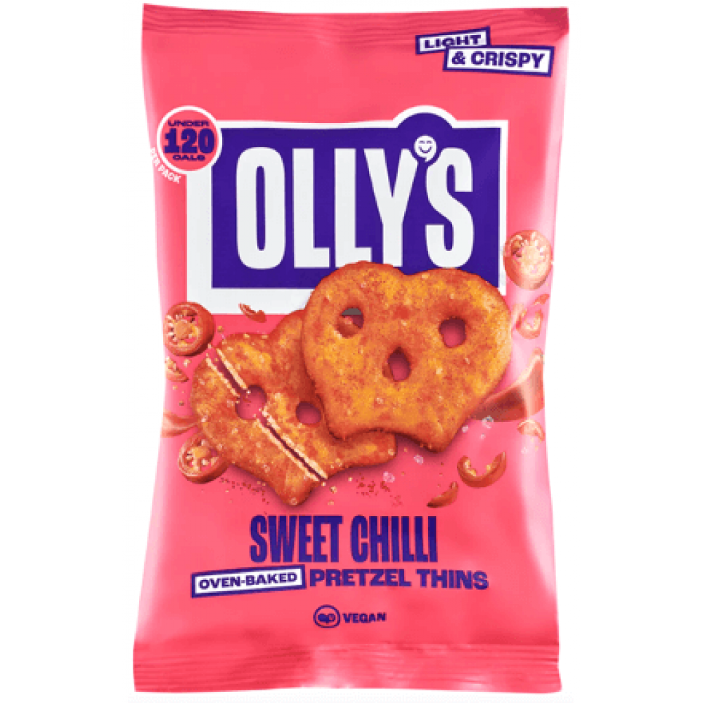 Olly's Pretzel Thins - Vegan Sweet Chilli - 10x35g