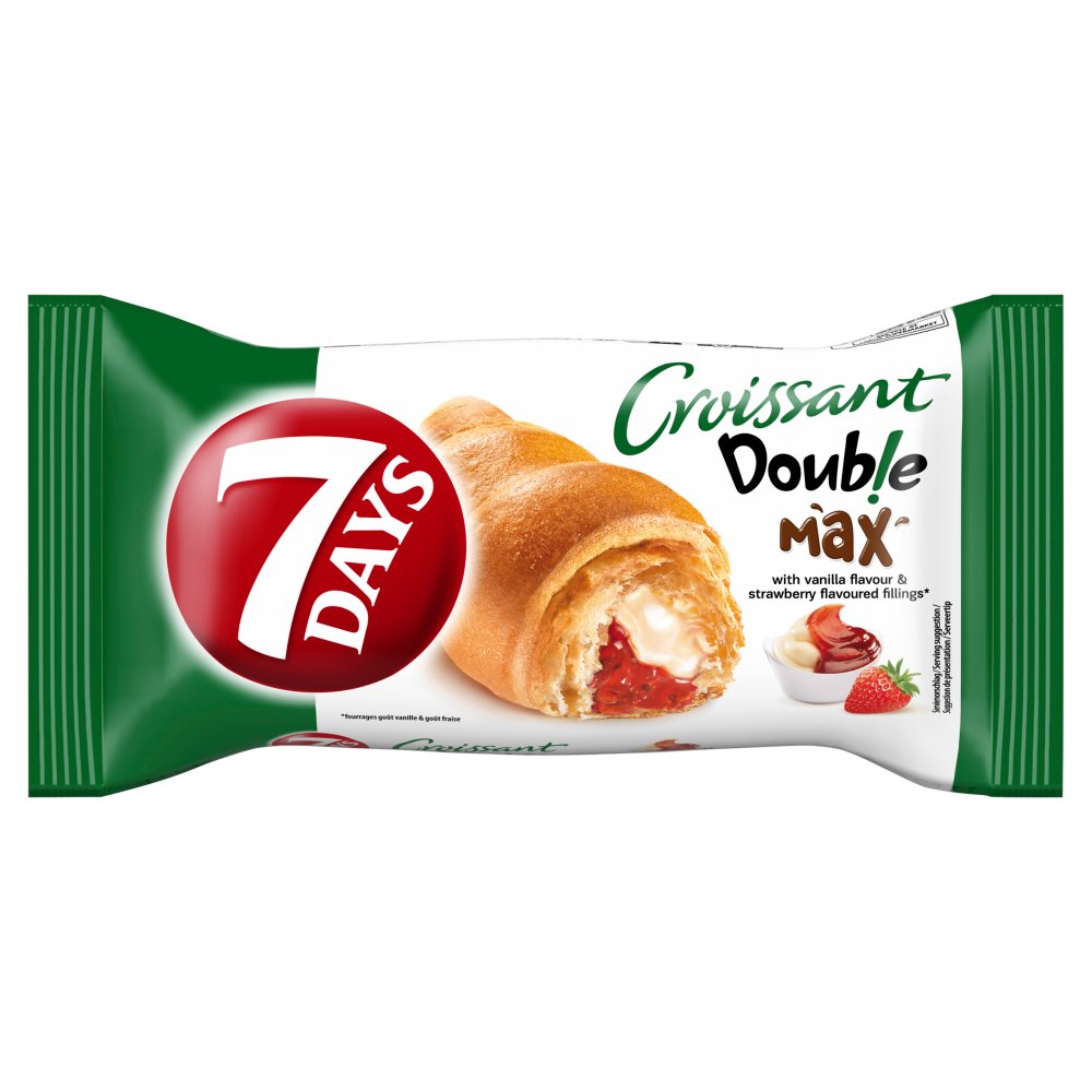7 Days Croissants - Double MAX Vanilla & Strawberry 20 x 80g 7 Days Croissants - Double MAX Vanilla & Strawberry 20 x 80g