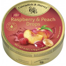 Cavendish & Harvey - Raspberry & Peach Filled Drops 9 x 175g