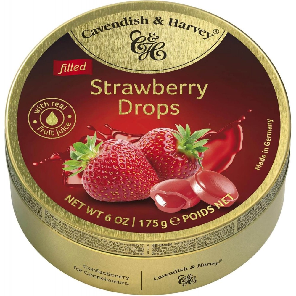 Cavendish & Harvey - Strawberry Filled Drops 9 x 175g