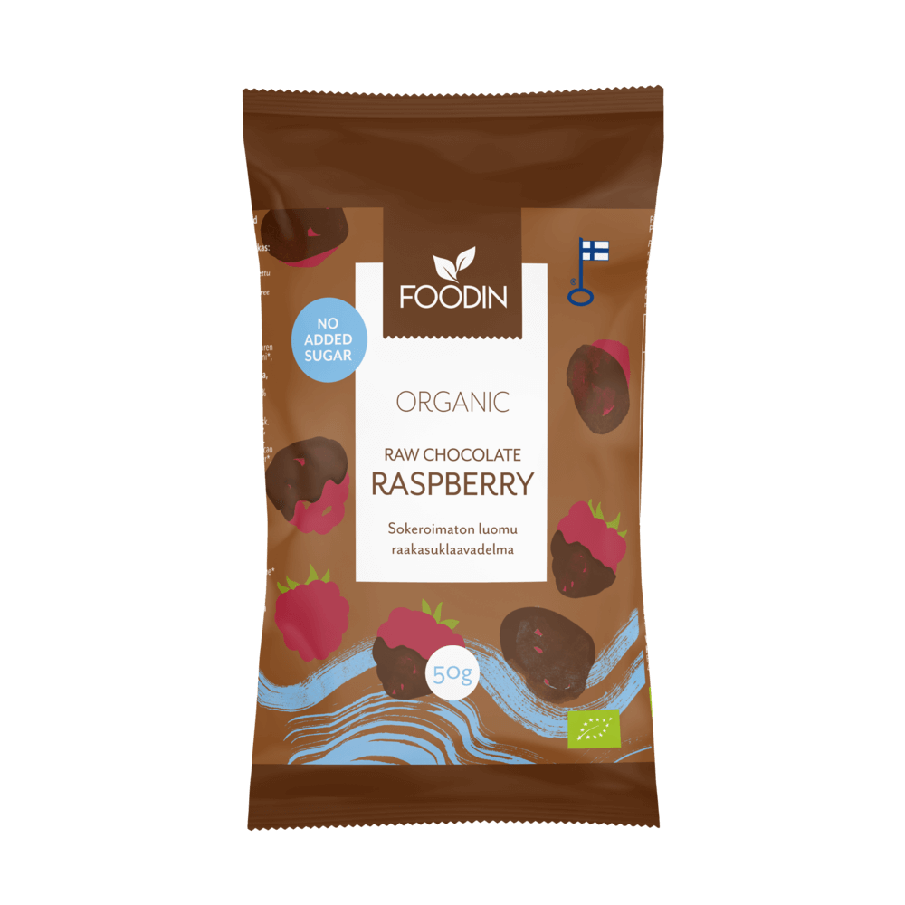 Foodin - Raw Chocolate Raspberry 8 x 50g
