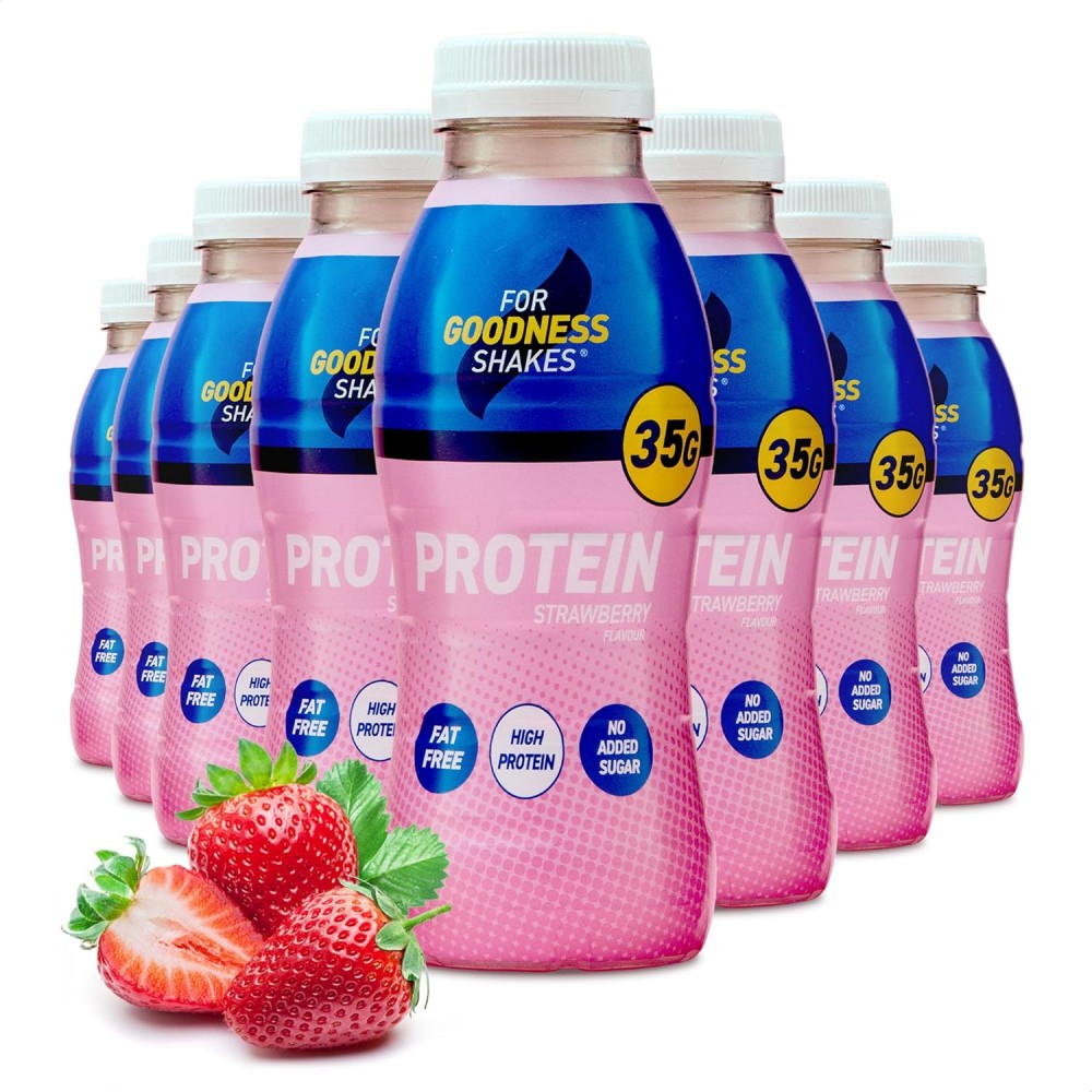 For Goodness Shakes 35g - Strawberry 8 x 330ml