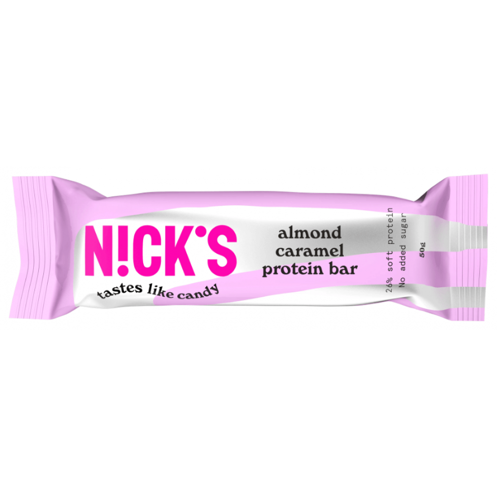 Nicks Protein Bar - Almond Caramel 12 x 50g Nicks Protein Bar - Almond Caramel 12 x 50g