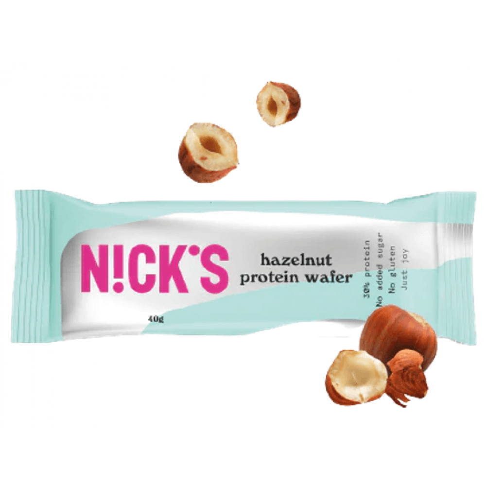 Nicks Protein Wafer - Hazelnut 24 x 40g Nicks Protein Wafer - Hazelnut 24 x 40g