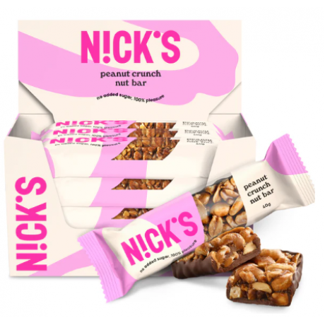 Nicks Nut Bars - Peanut Crunch 12 x 40g