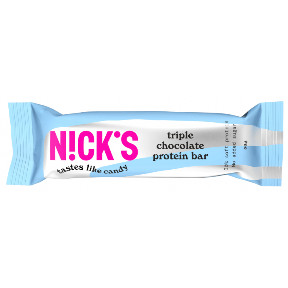 Nicks Protein Bar - Triple Chocolate 12 x 50g Nicks Protein Bar - Triple Chocolate 12 x 50g