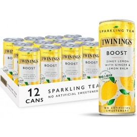 Twinings Sparkling Tea - Boost Lemon & Ginger 12 x 250ml