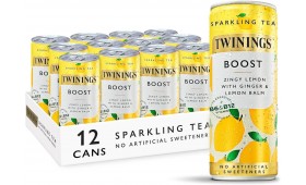 Twinings Sparkling Tea - Boost Lemon & Ginger 12 x 250ml