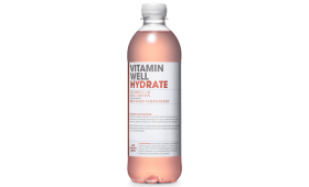 Vitamin Well Hydrate - Rhubarb & Strawberry 12 x 500ml