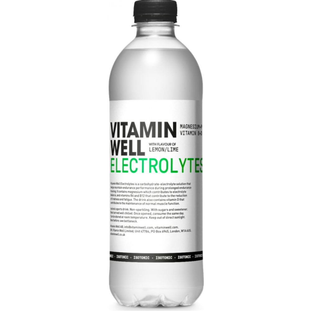 Vitamin Well Electrolytes - Lemon & Lime 12 x 500ml