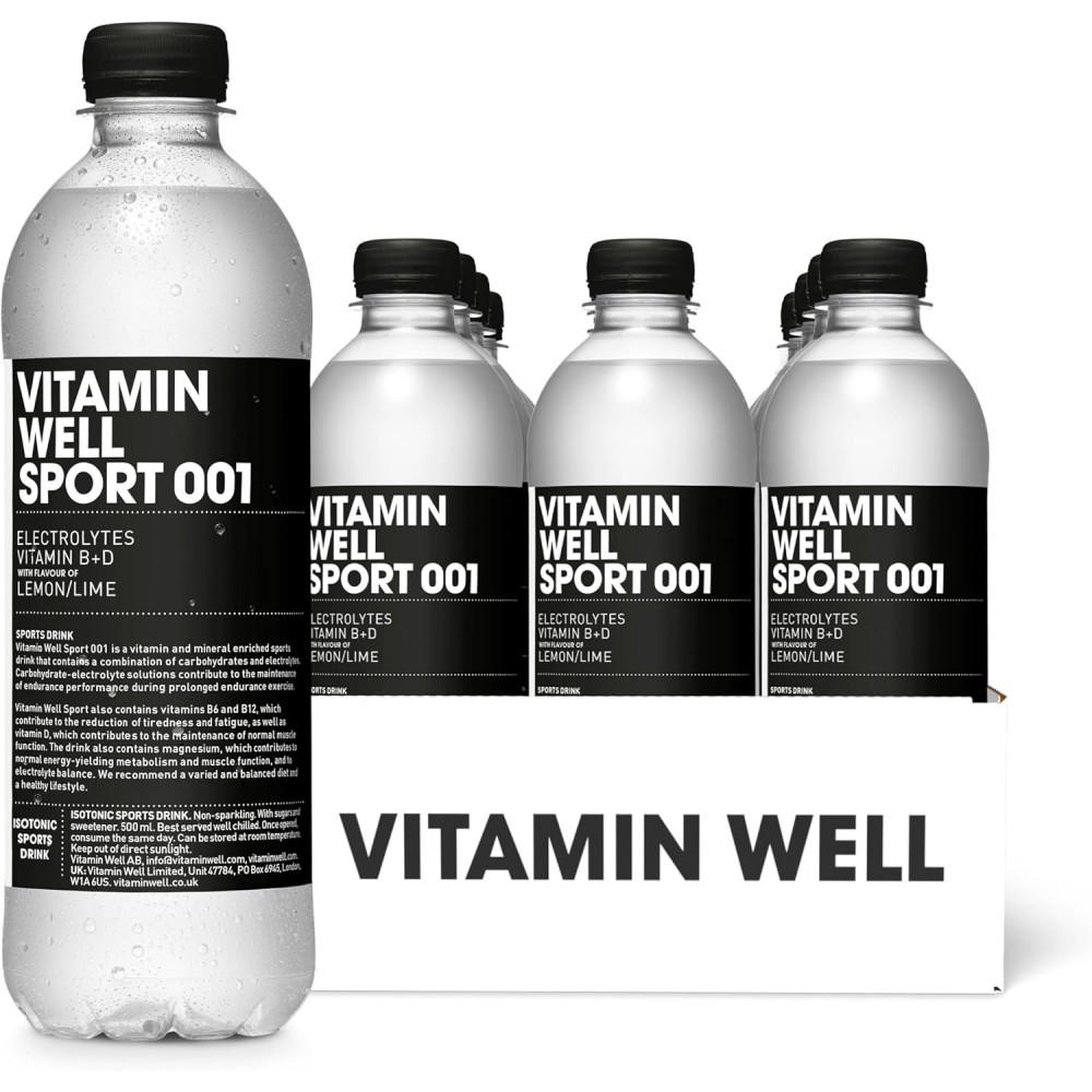 Vitamin Well Sport 001 - Lemon & Lime 12 x 500ml