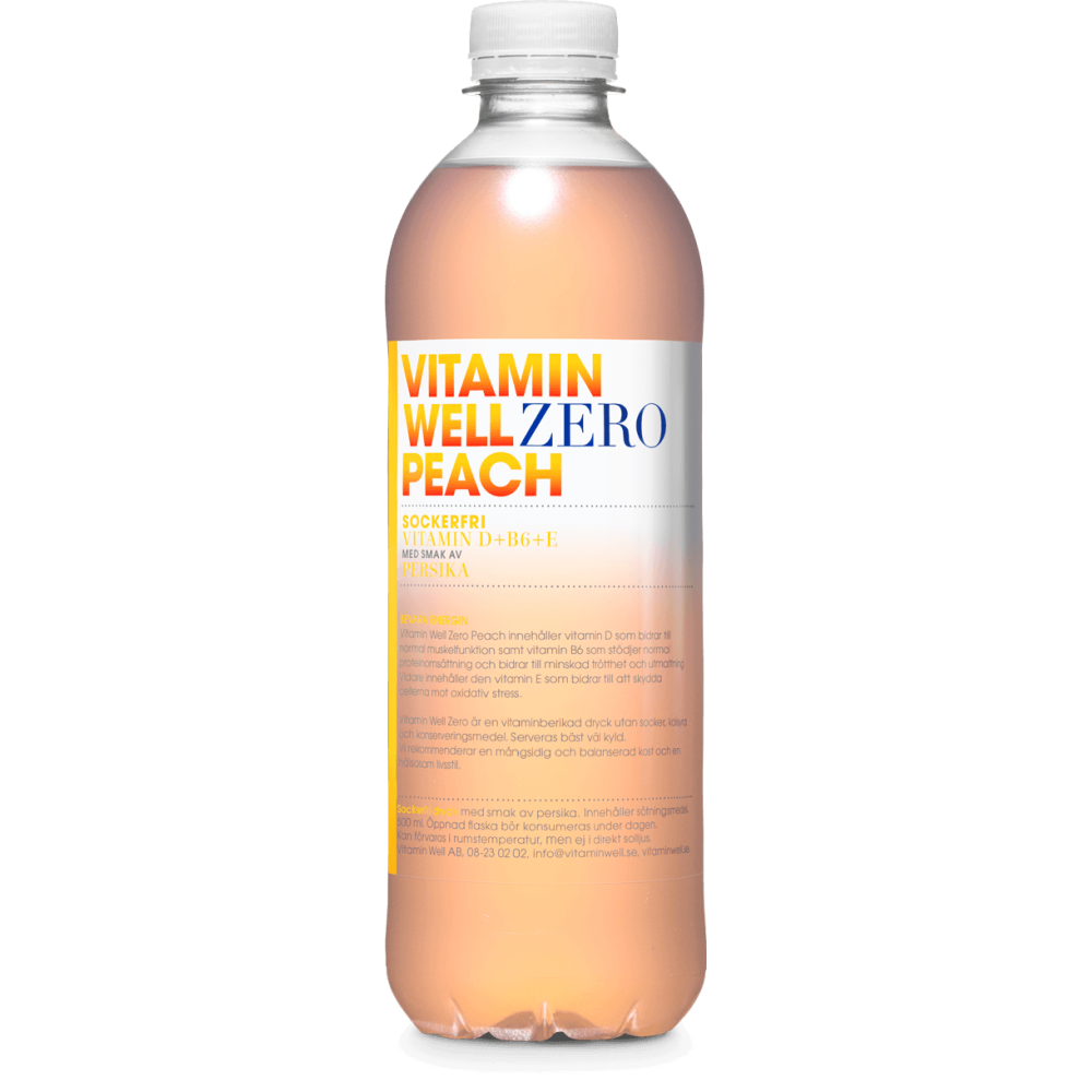 Vitamin Well ZERO - Peach 12 x 500ml