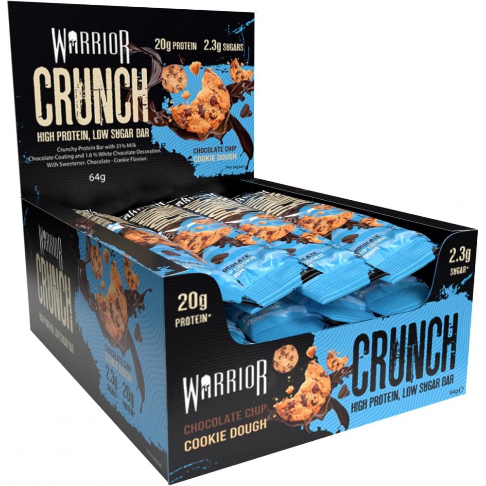 Warrior Crunch - Choc Chip Cookie Dough 12 x 64g