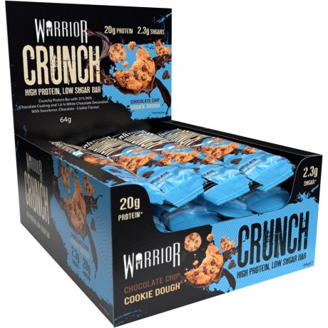 Warrior Crunch - Choc Chip Cookie Dough 12 x 64g