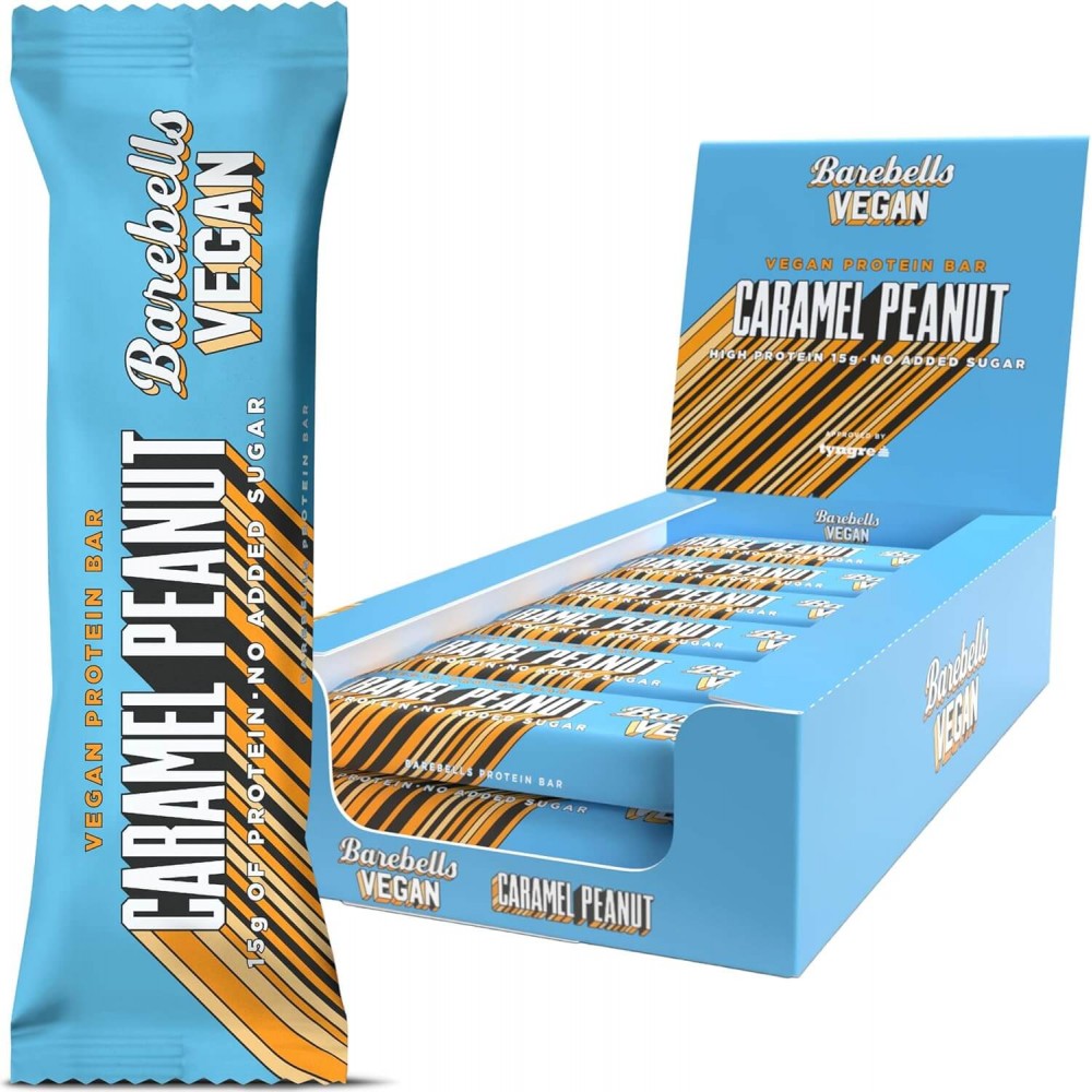 Barebells Protein Vegan Bar - Caramel Peanut- 12 x 55g