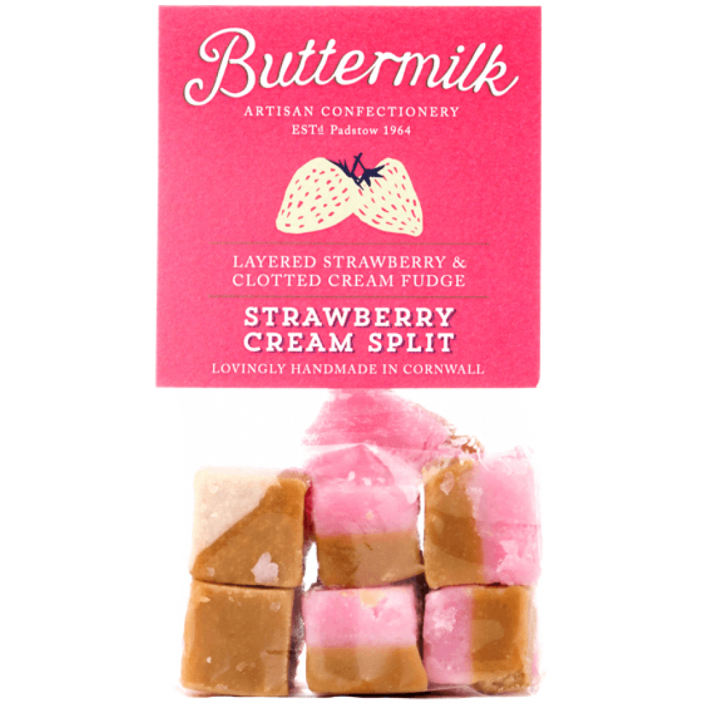 Buttermilk Fudge - Strawberries & Cream 16 x 175g