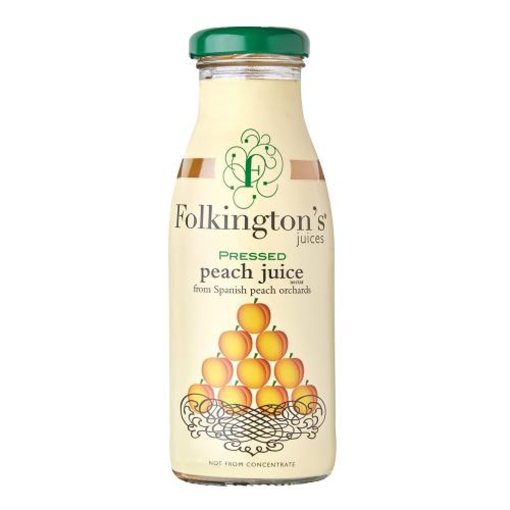 Folkington's Peach Juice 12 x 250ml