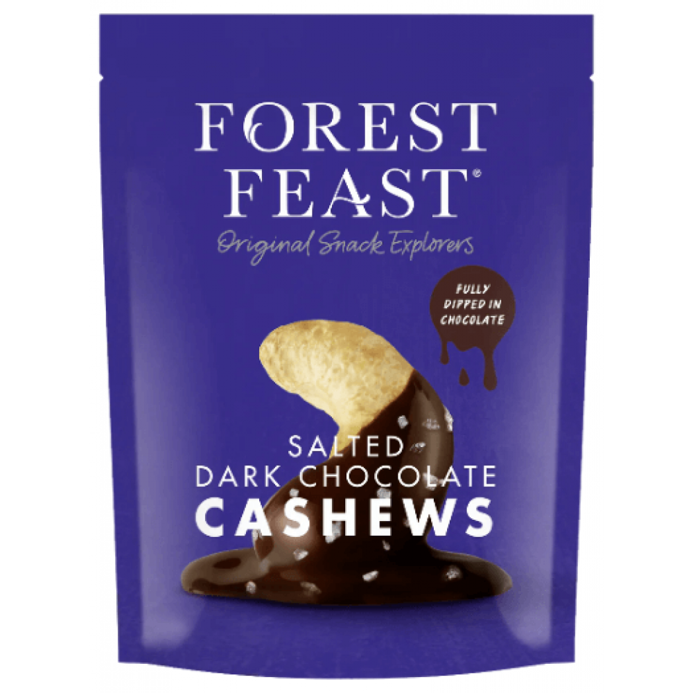 Forest Feast - Salted Dark Chocolate Cashews 8 x 120g
