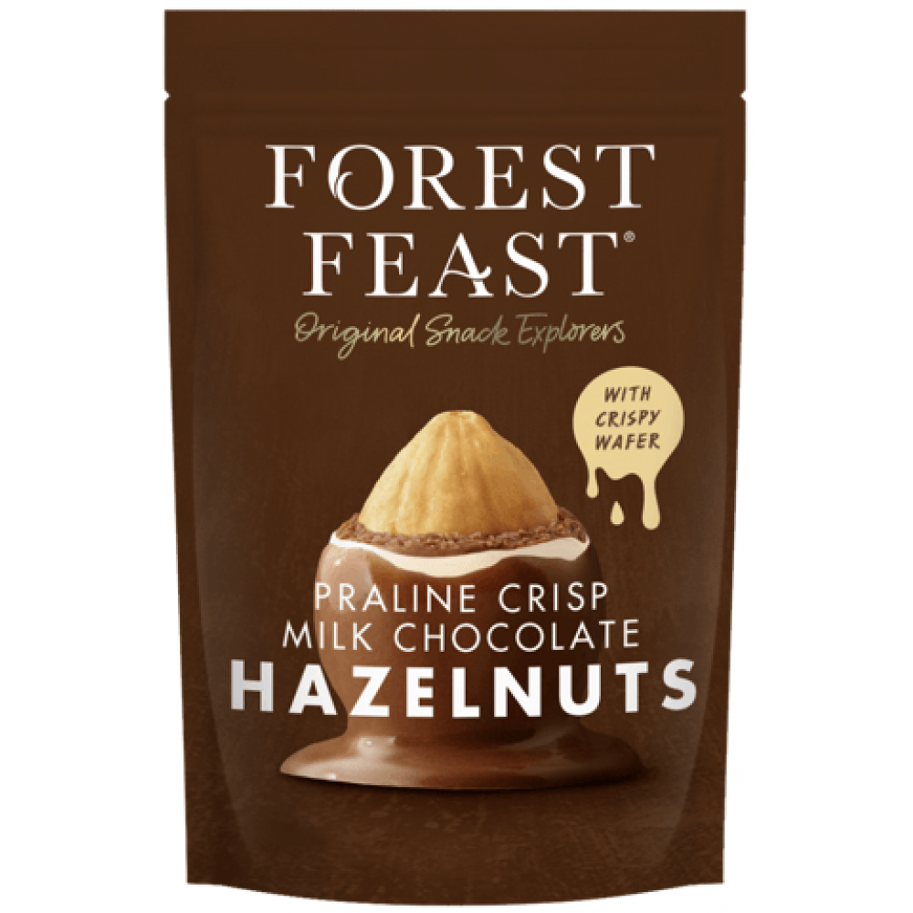 Forest Feast 100g - Praline Crisp Milk Chocolate Hazelnuts 8 x 100g