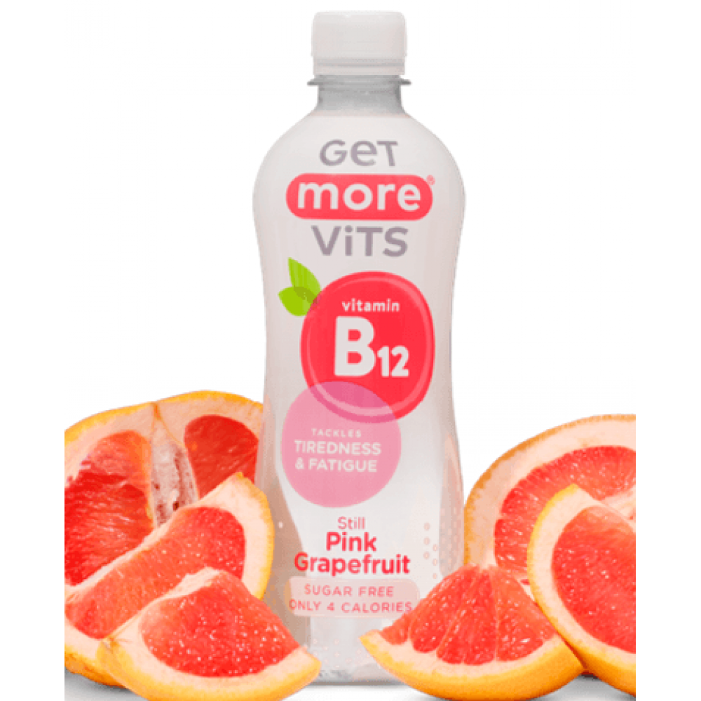 Get More Vits - Vitamin B12 Pink Grapefruit 12 x 500ml