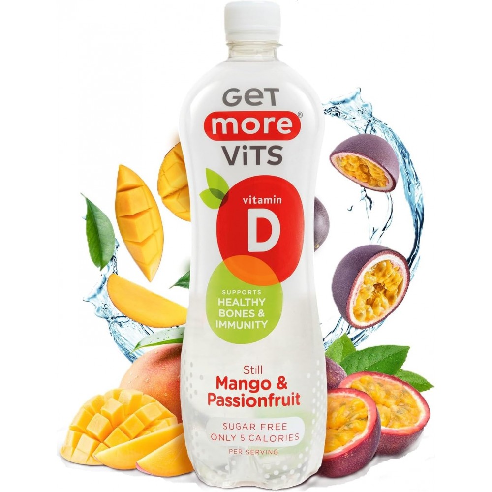 Get More Vits - Vitamin D Mango & Passionfruit 12 x 500ml