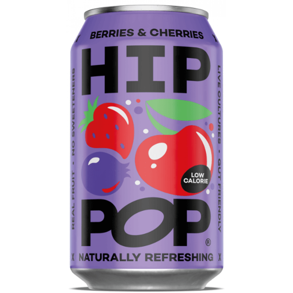 Hip Pop Soda - Berries & Cherries 12 x 330ml
