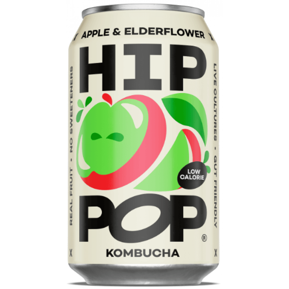 Hip Pop Kombucha - Apple & Elderflower 12 x 330ml