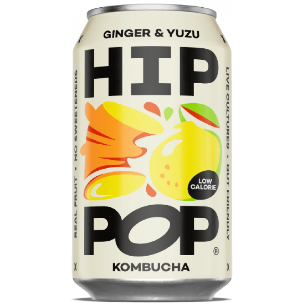 Hip Pop Kombucha - Ginger & Yuzu 12 x 330ml