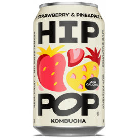 Hip Pop Kombucha - Strawberry & Pineapple 12 x 330ml