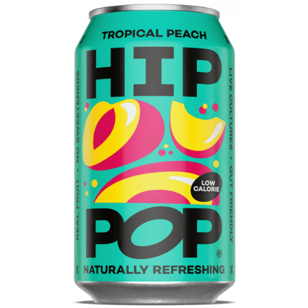 Hip Pop Soda - Tropical Peach 12 x 330ml