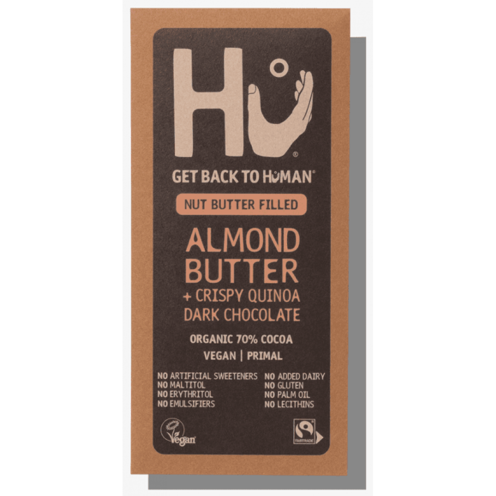 Hu Chocolate - Almond Butter & Crispy Quinoa Dark Chocolate 12 x 60g
