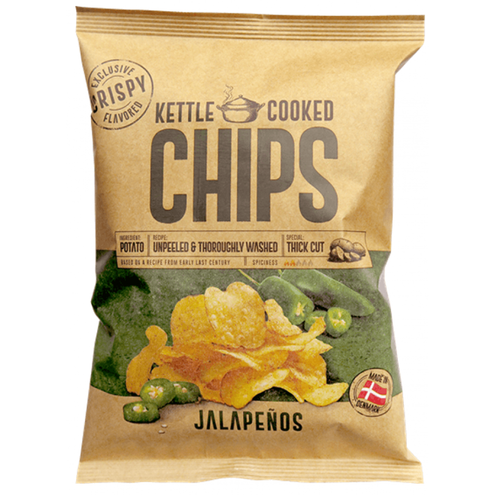 Kettle Cooked Chips - Jalapeno 8 x 150gg