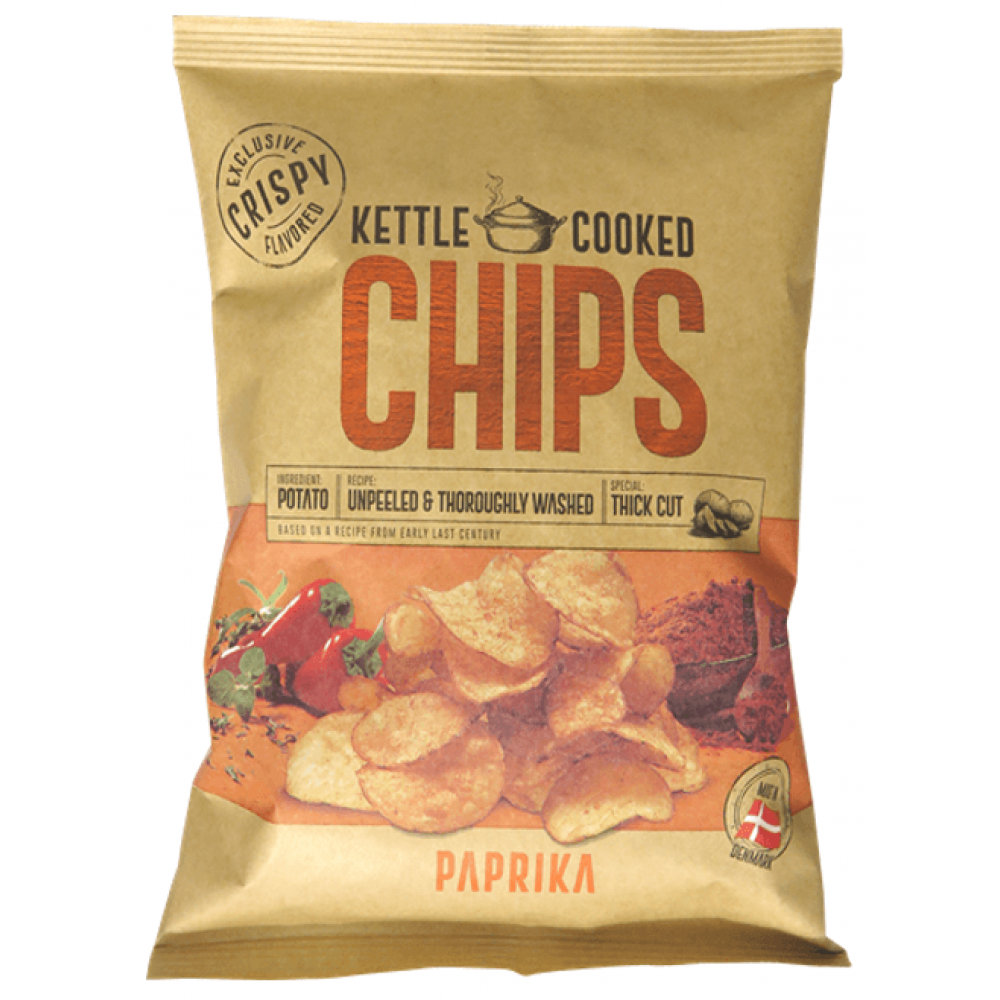 Kettle Cooked Chips - Paprika 8 x 150g