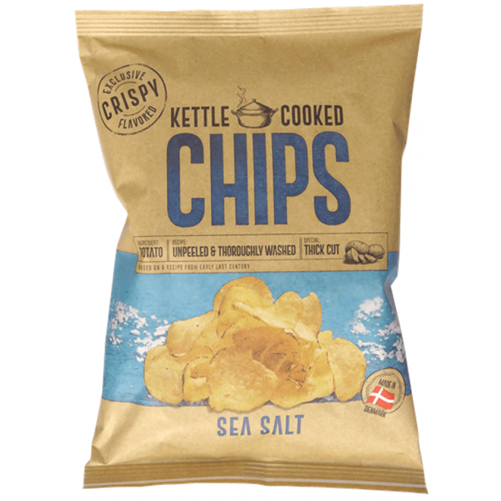 Kettle Cooked Chips - Sea Salt 8 x 150g