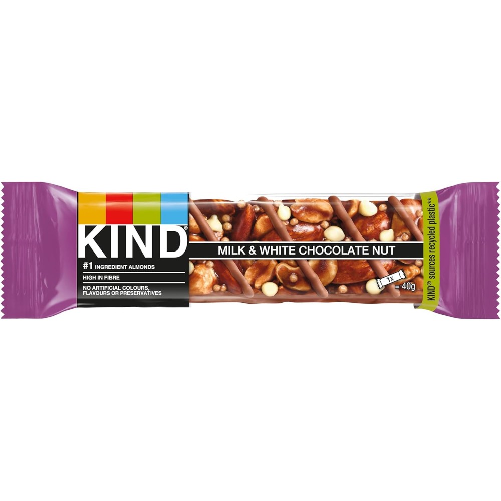 Kind Bars - Milk & White Chocolate Nut 12 x 40g