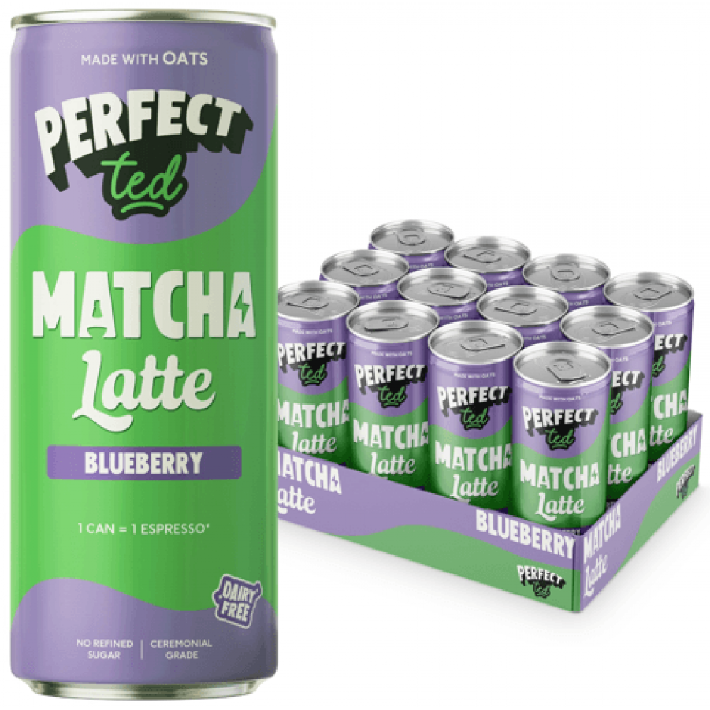 PerfectTed Matcha Latte - Blueberry 12 x 250ml