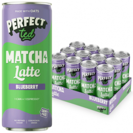 PerfectTed Matcha Latte - Blueberry 12 x 250ml